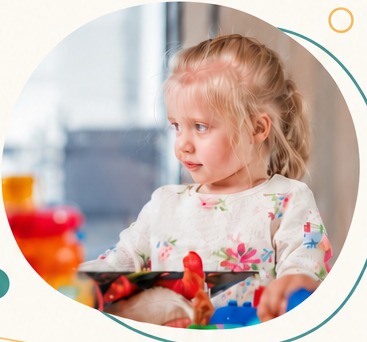 Child enjoying a creative activity
